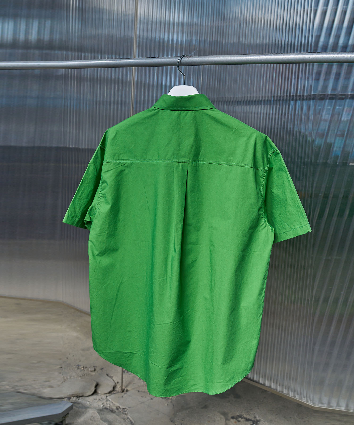 [5.30 예약배송] Label Point Half Shirt_Green