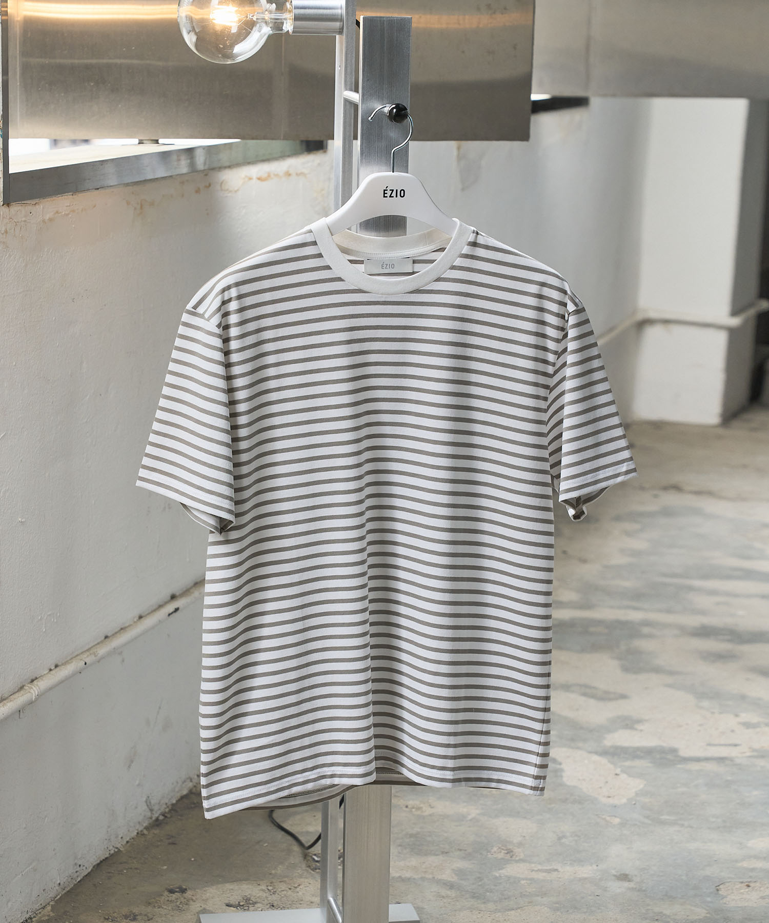 [5.29 예약배송] Round Stripe T-Shirt_Beige
