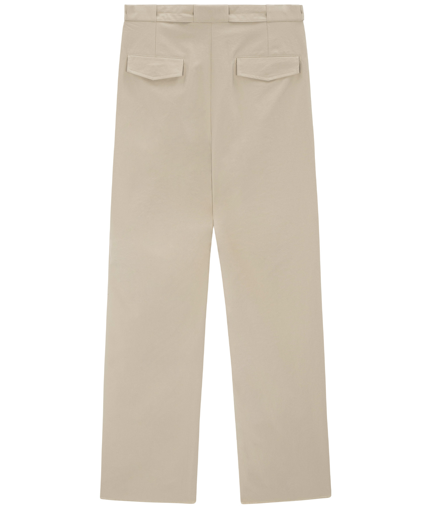 [W-FIT] Belted Pocket Wide Pants - Beige