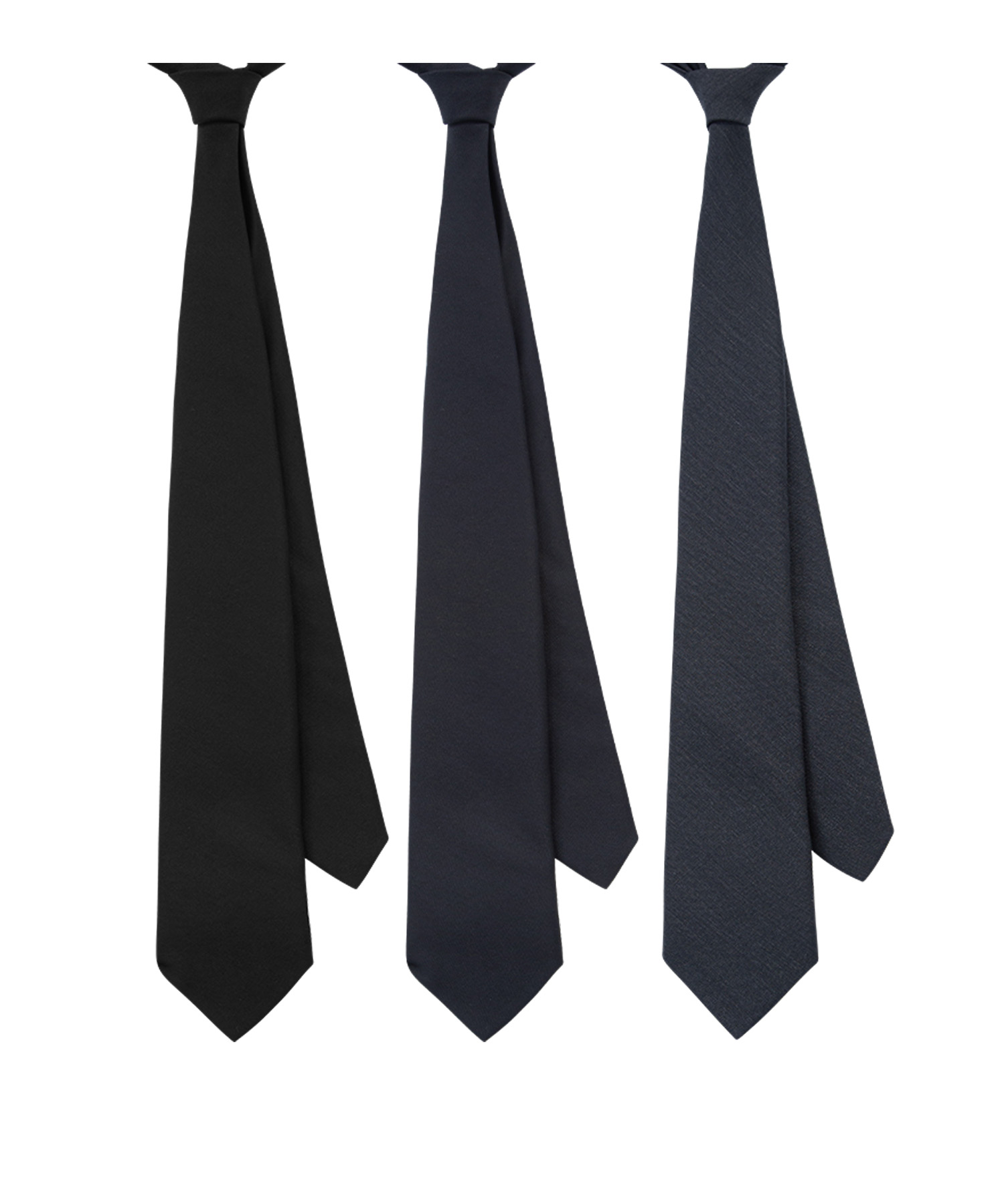 Modern Classic Wool Tie - Black, Navy, Charcoal