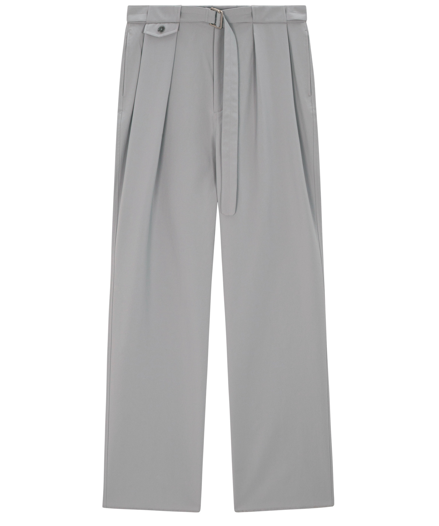 [W-FIT] Belted Pocket Wide Pants - Grey