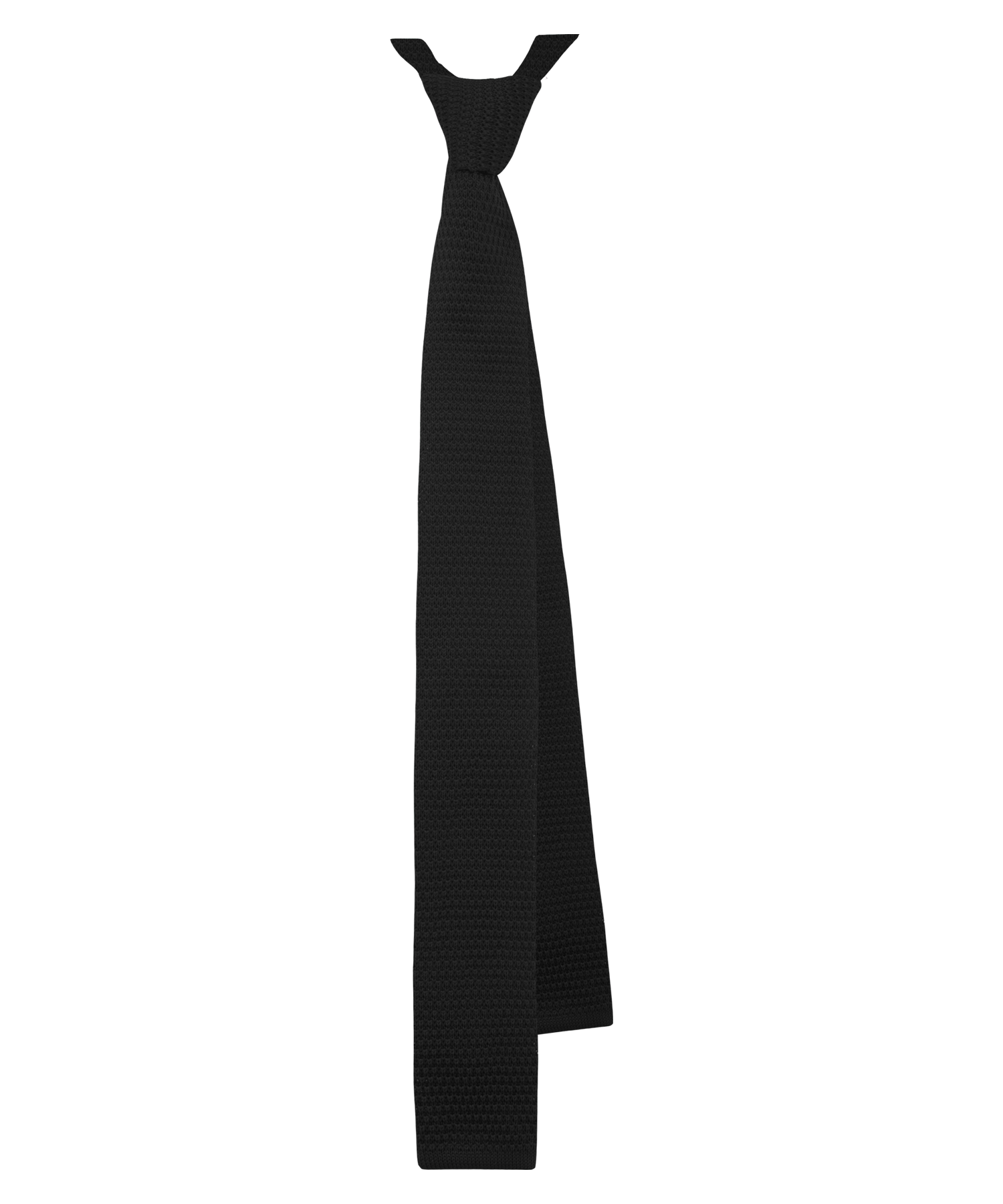 Black Slim Knit Tie