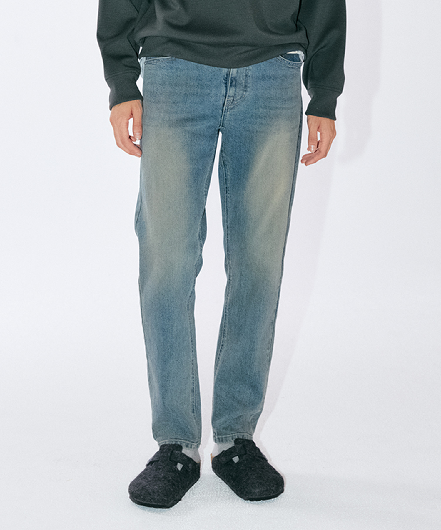 [T-Fit] Tin Washed Tapered Denim Pants