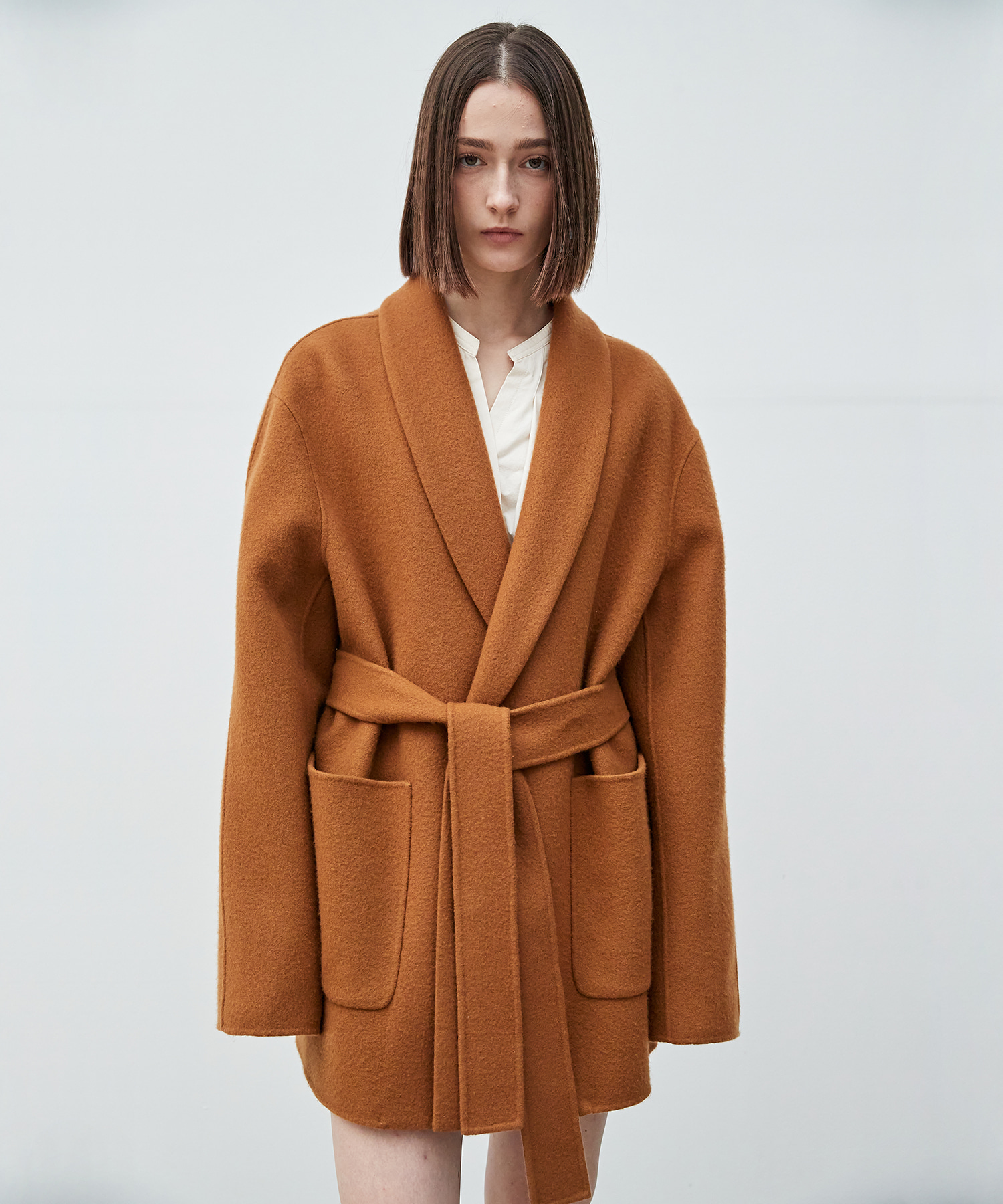 Bellandi Romantic Wool Robe Coat